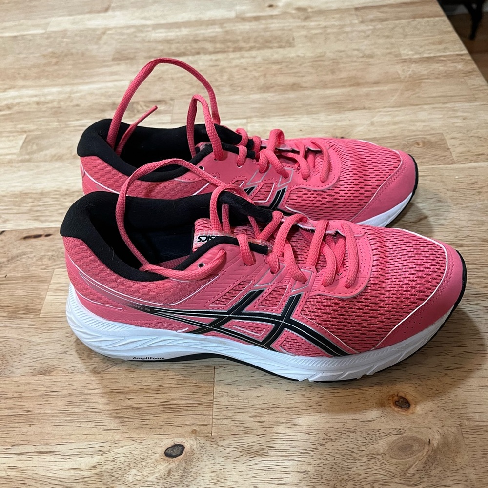 ASICS Gel Contend 6 Womens 6.5 Pink Black Running Sneaker